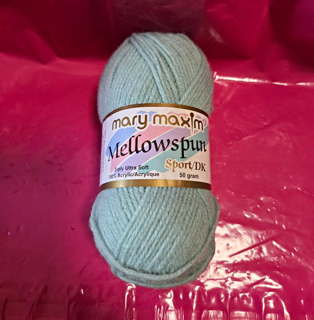 Mary Maxim Mellowspun Sport/DK Fine Weight 100% Acrylic Yarn Green Skein 50g